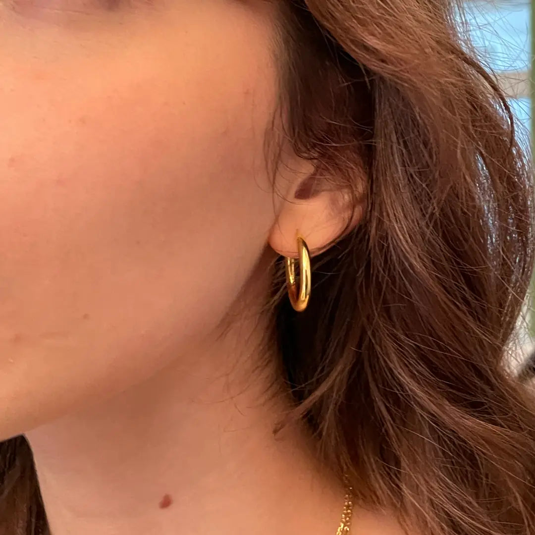 Skın Hoop Küpe - Gold