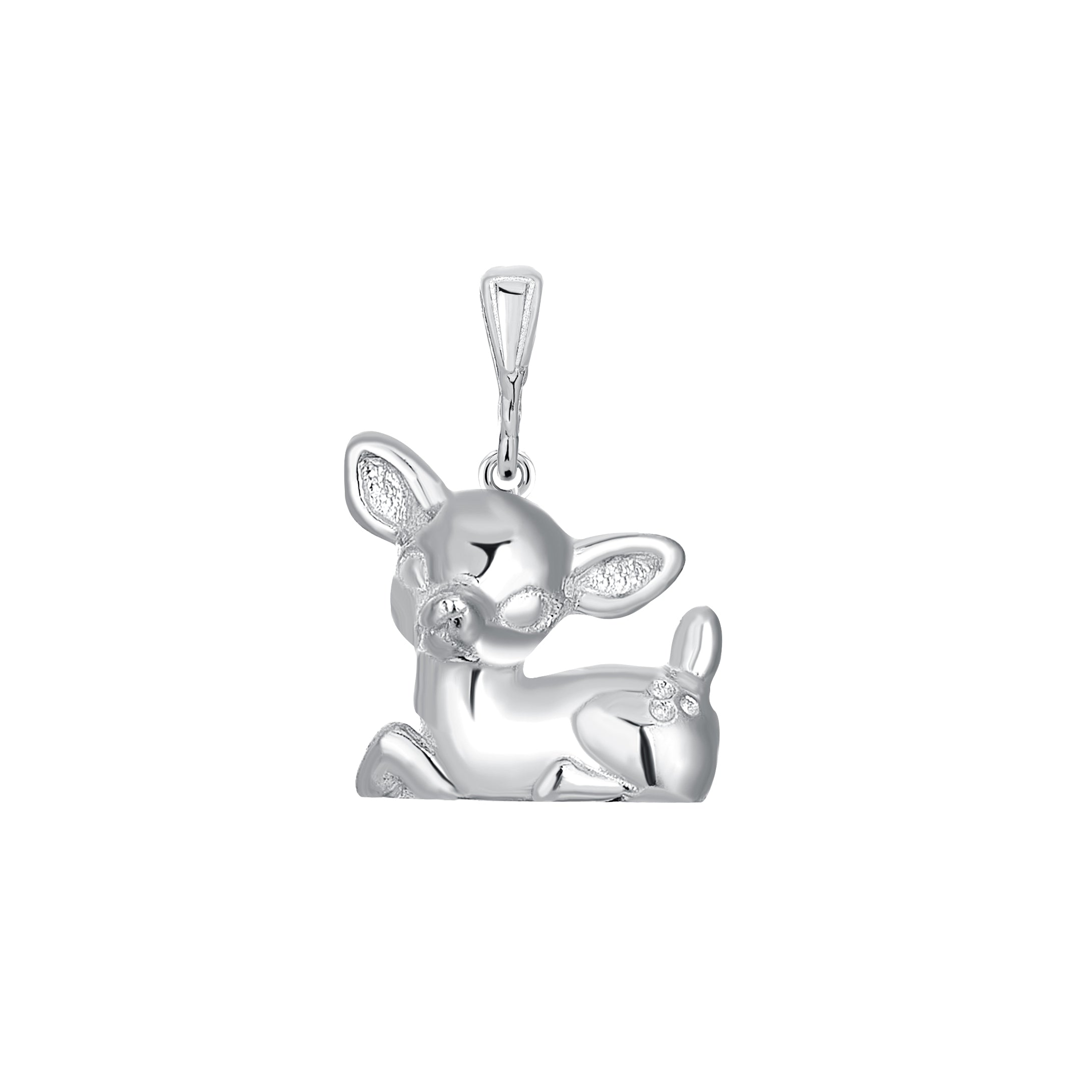 Baby Fawnie Charm - Silver