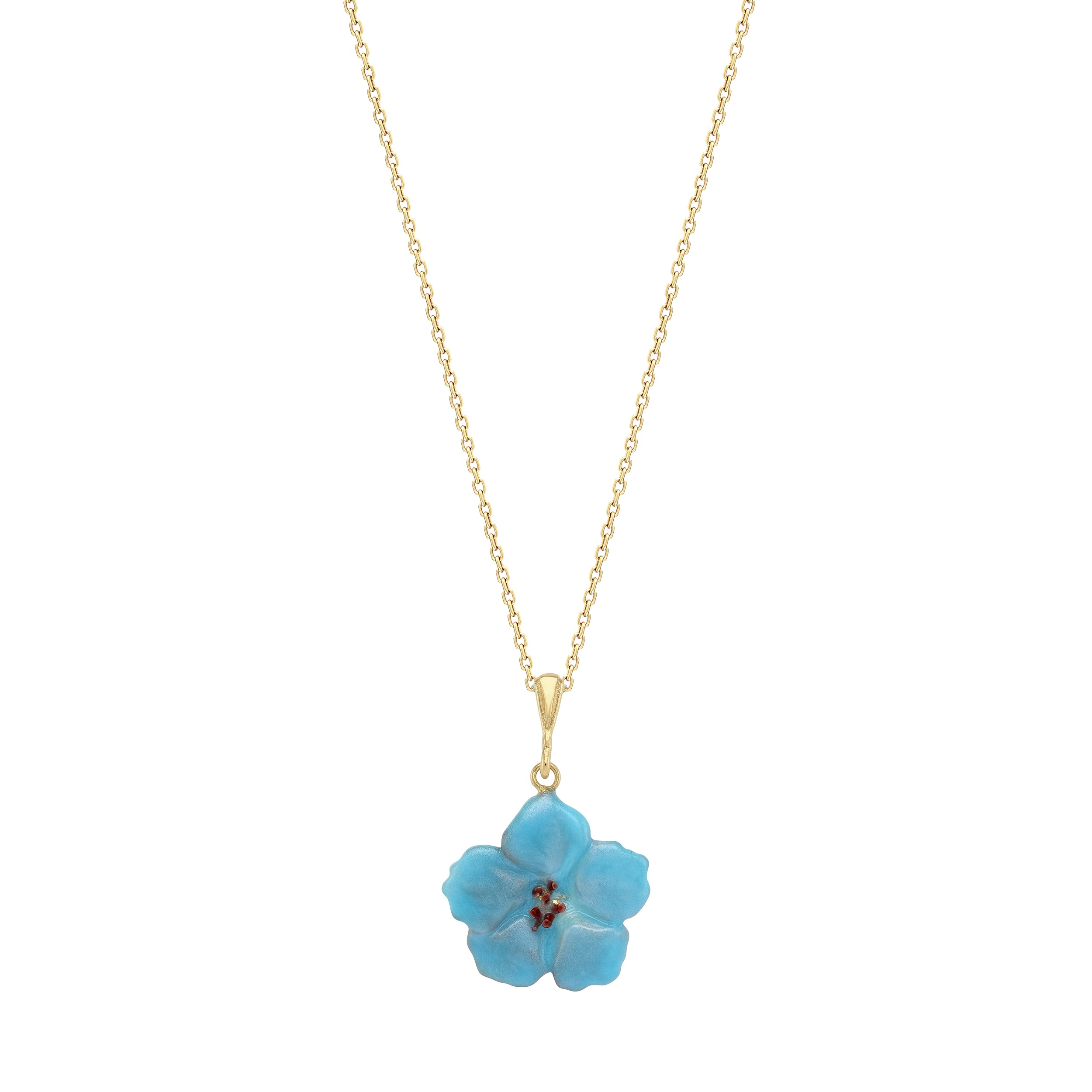 Blue Orchid Kolye - Gold