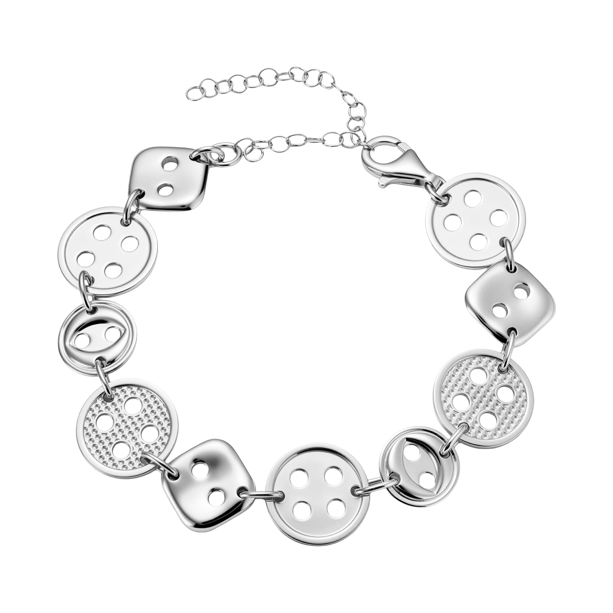 Button Bileklik - Silver