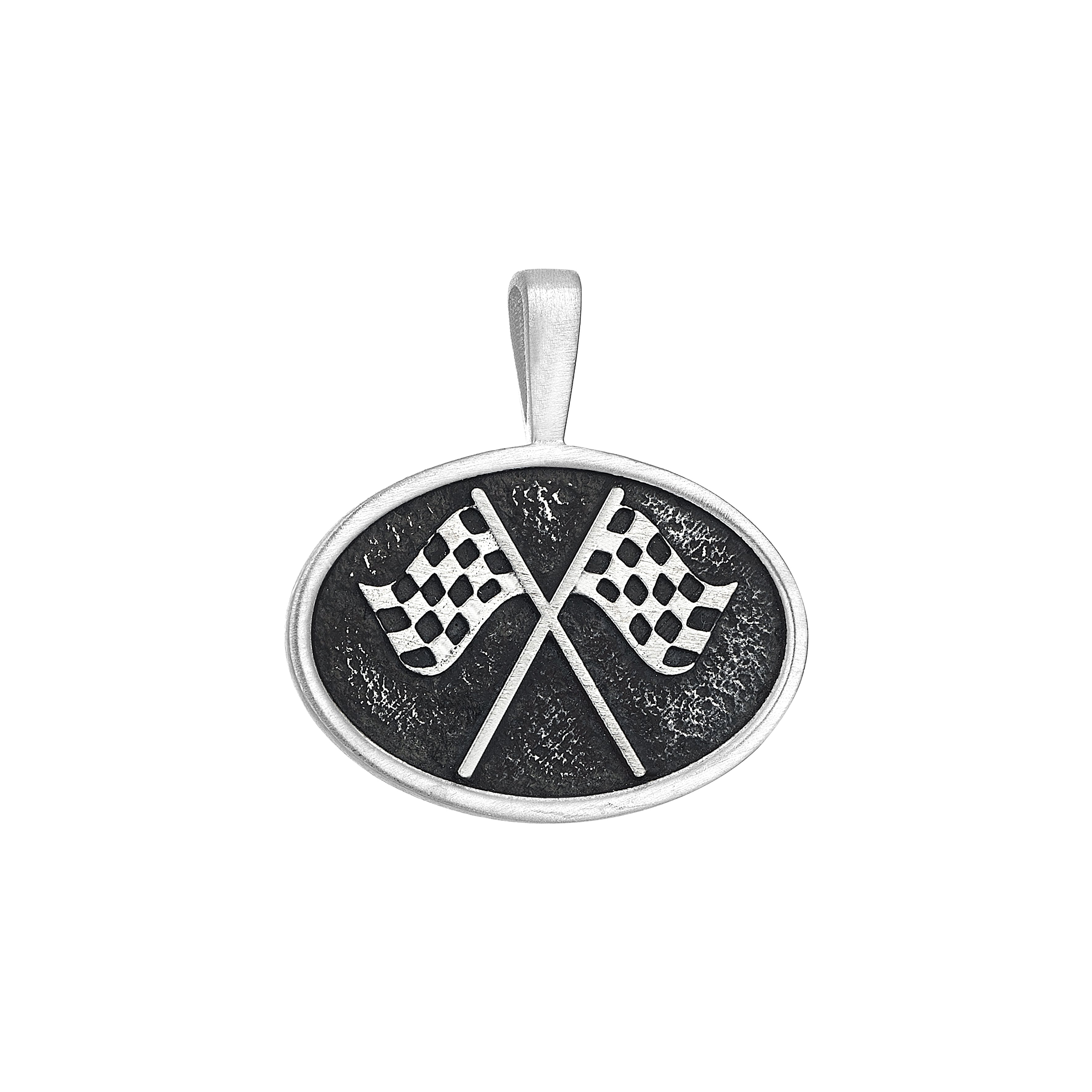 Dapper Flag Charm - Silver