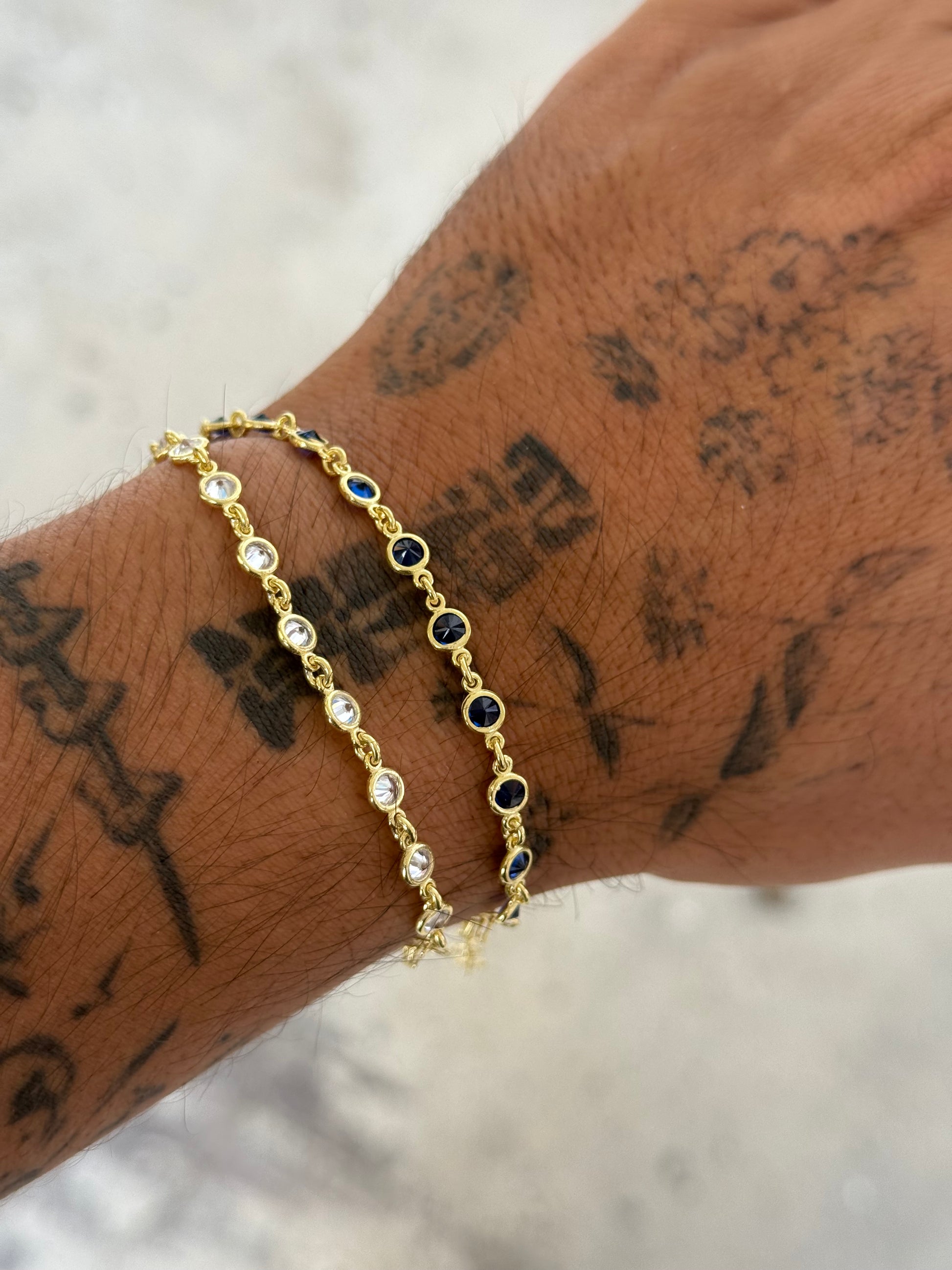Deep Blue Bileklik - Gold