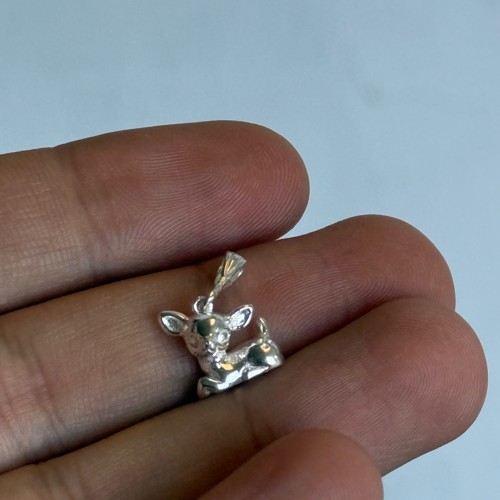 Baby Fawnie Charm - Silver