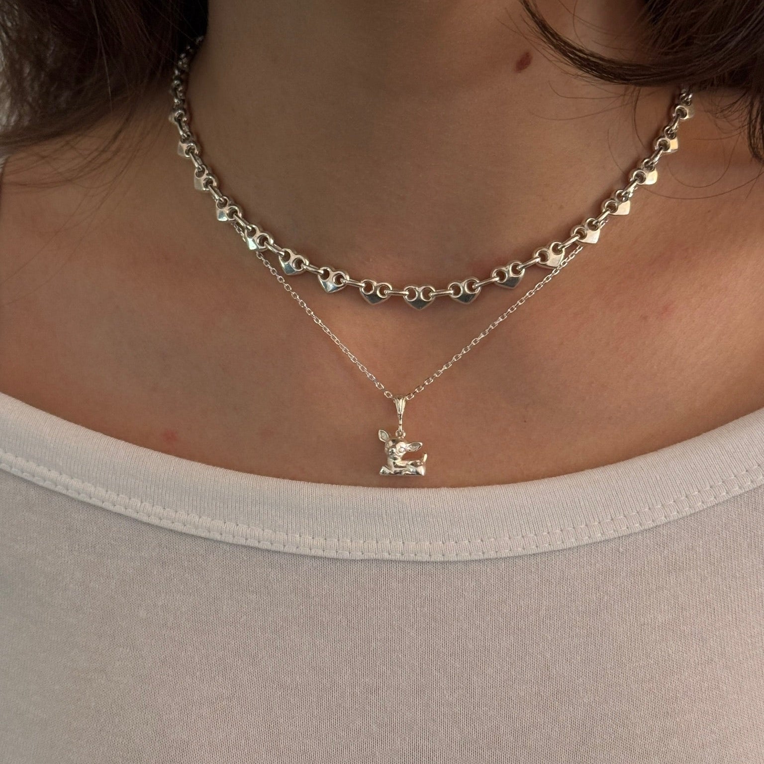 Baby Fawnie Charm - Silver