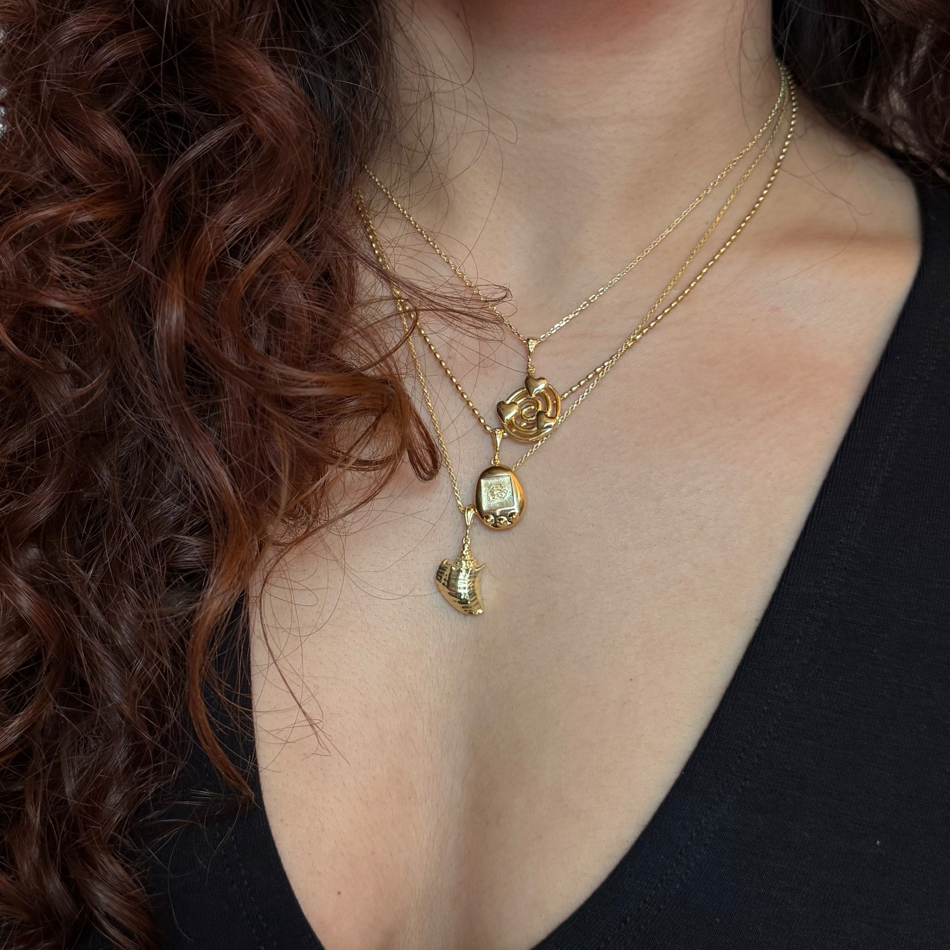 Sea Peace Charm - Gold