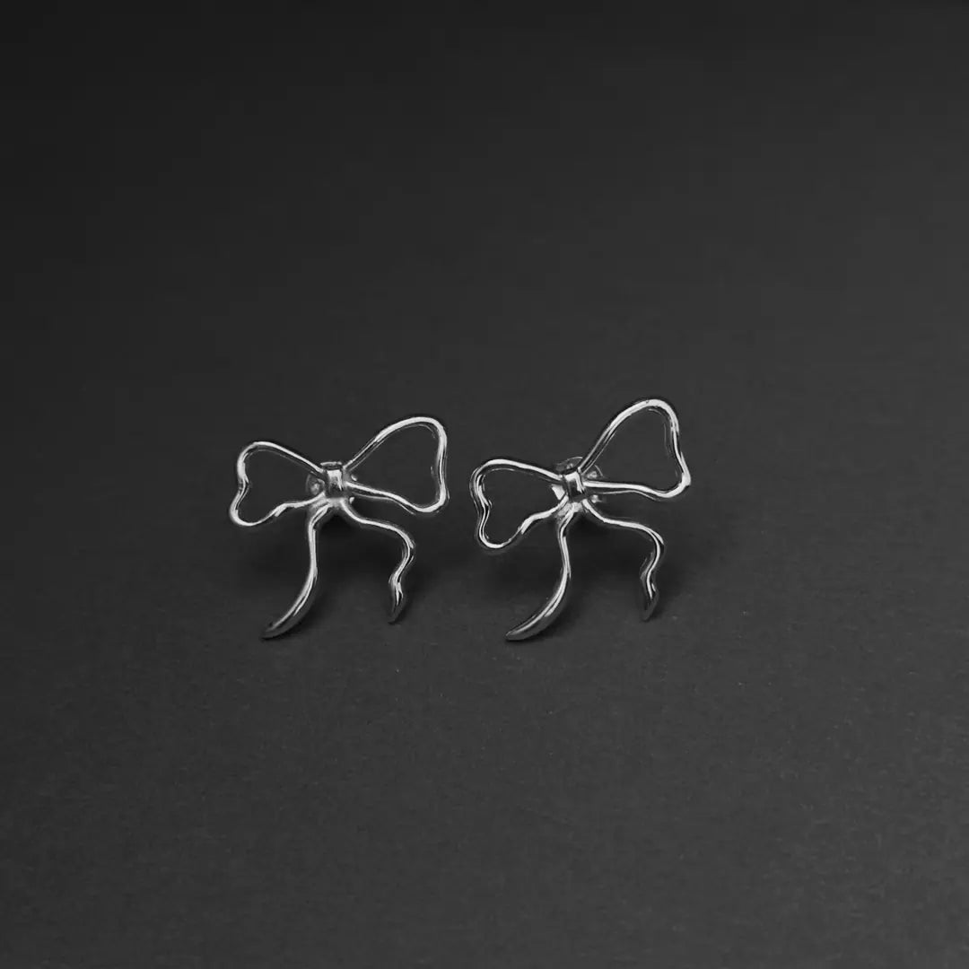 Ribbon Küpe - Silver
