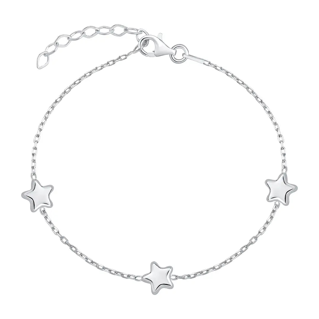 Triple Star Bileklik - Silver