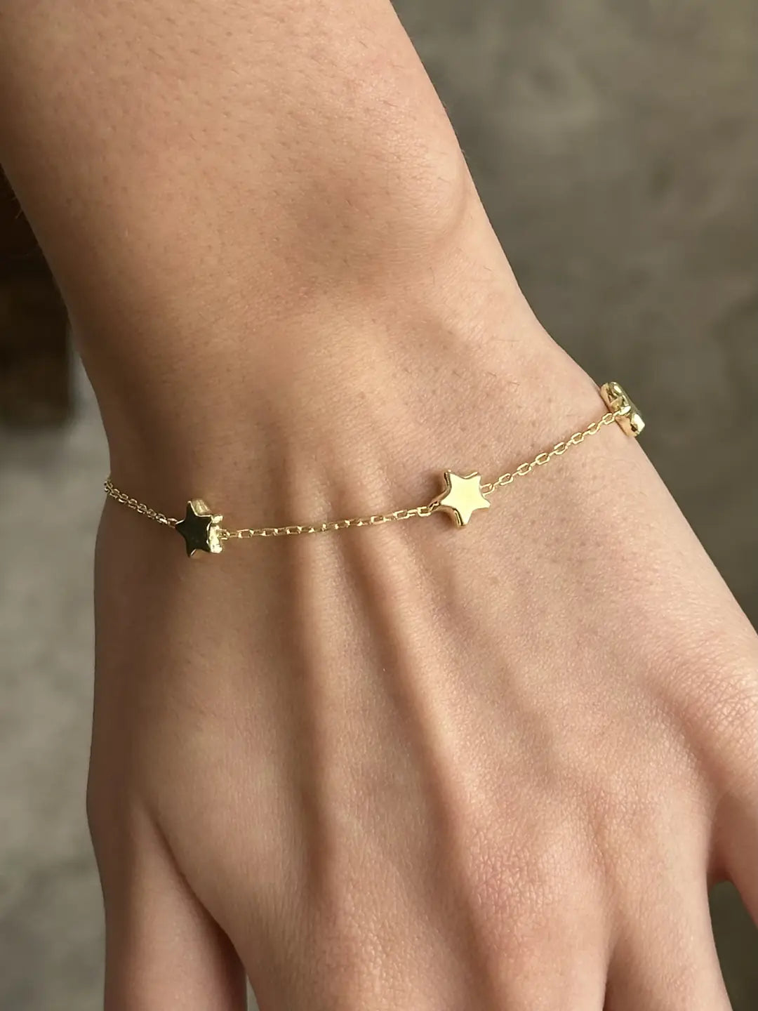 Triple Star Bileklik - Gold