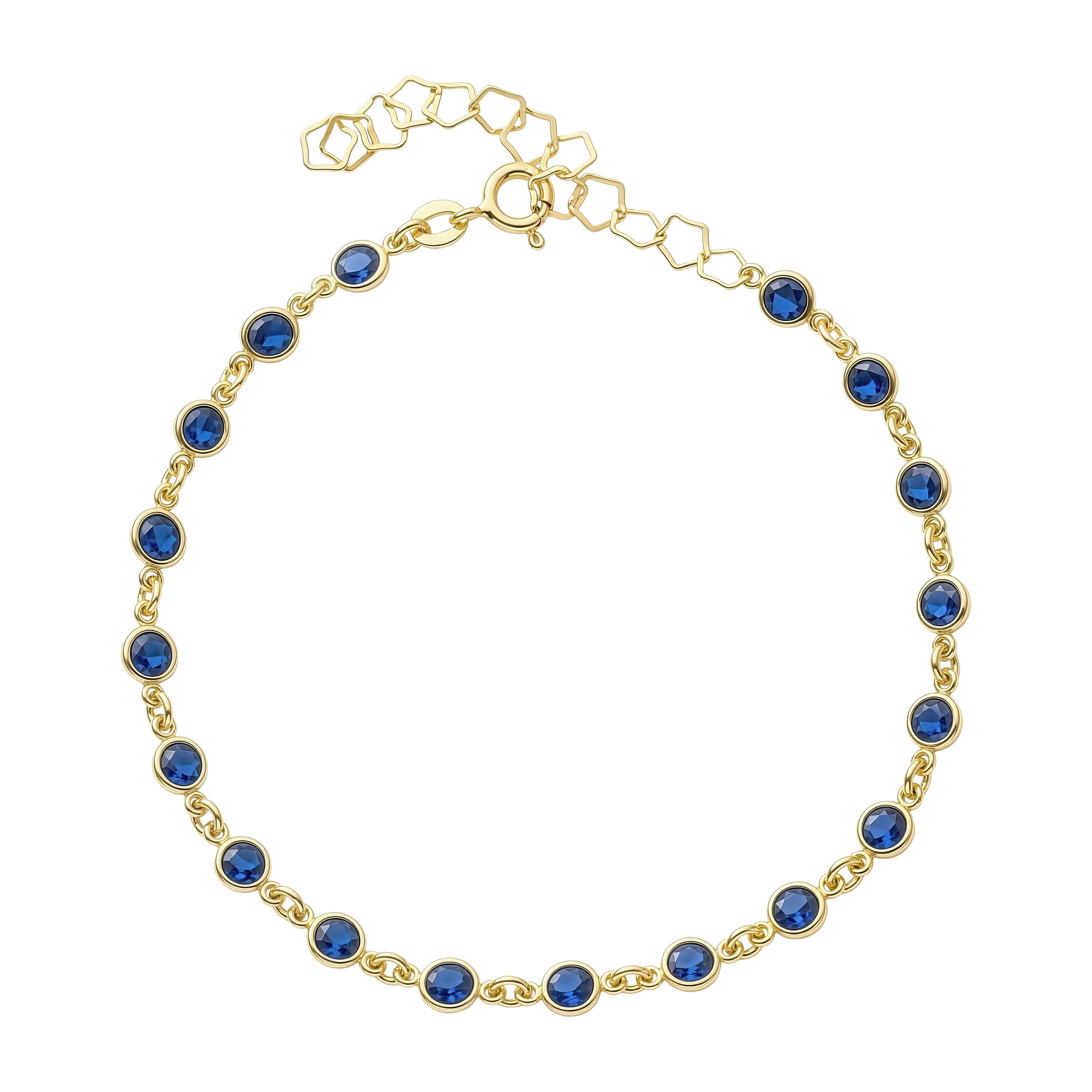 Deep Blue Bileklik - Gold