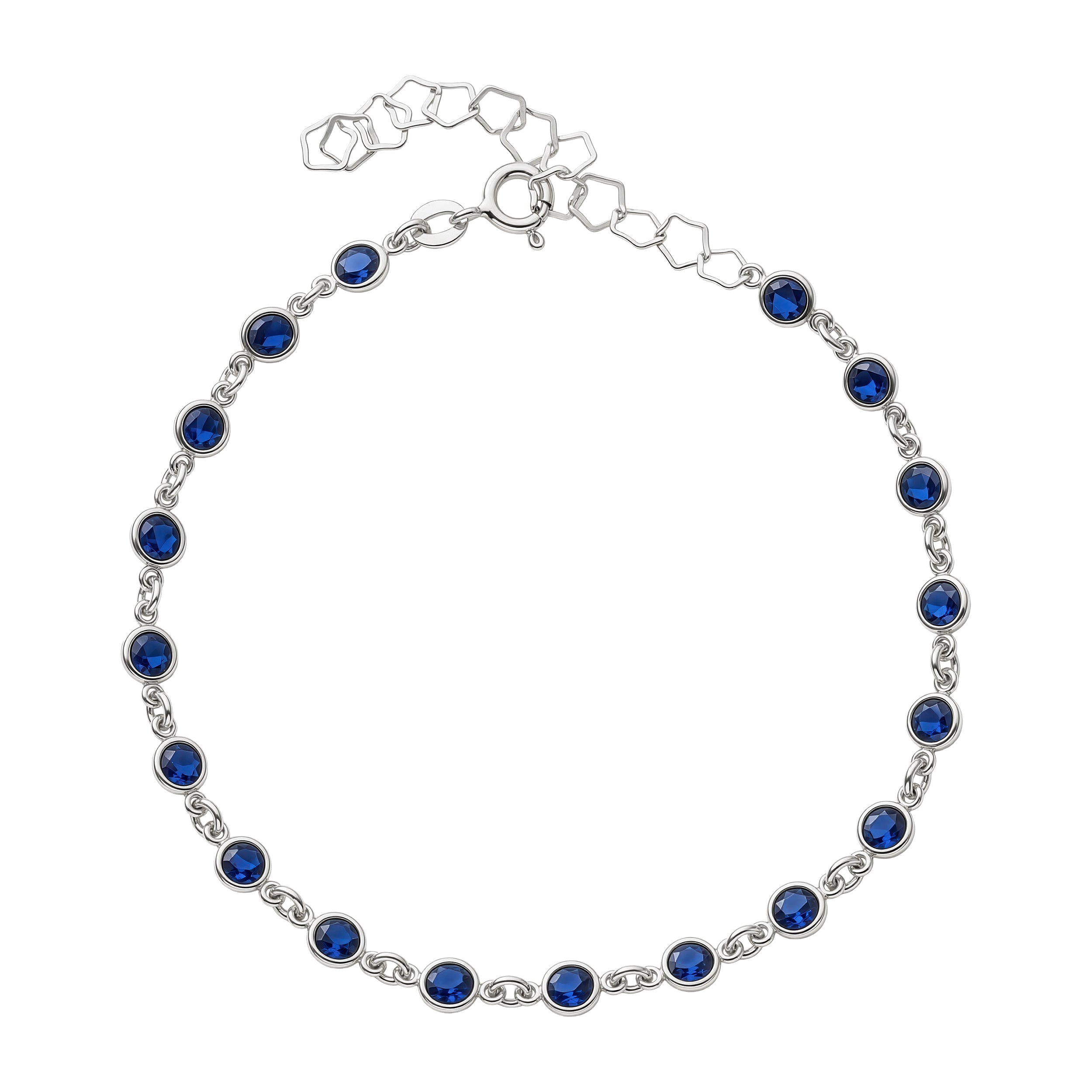 Deep Blue Bileklik - Silver